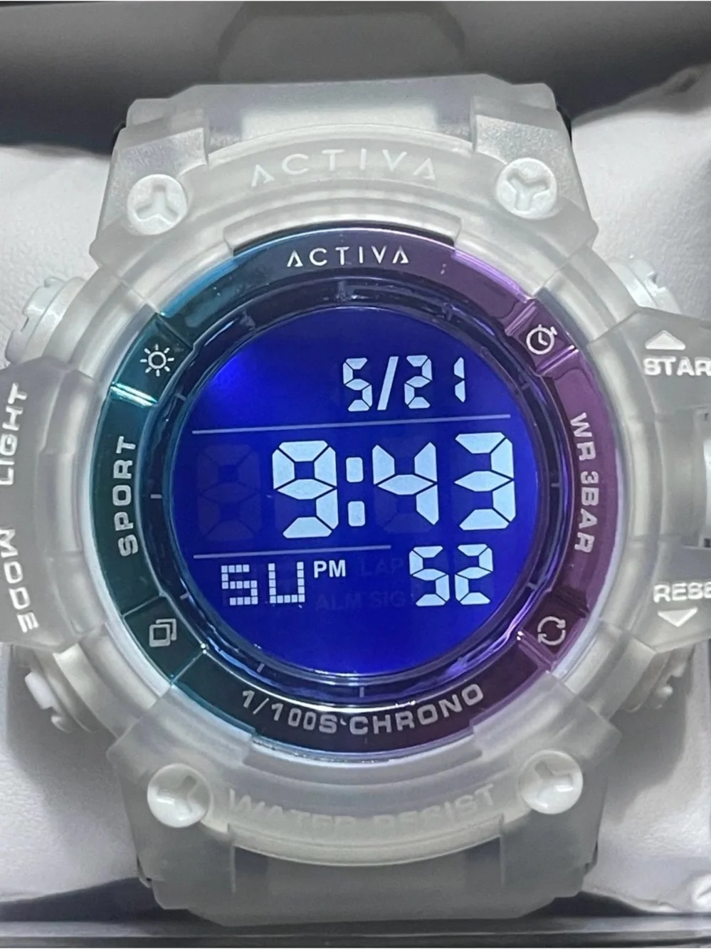 Activa Summit X Invicta Men's Digital Watch - 50mm, White (ACW8046-001)